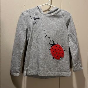 Carters 5T girls ladybug hoodie